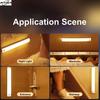 AITHEA PIR Motion Sensor LED Cabinet Light USB Rechargeable Induction Night Light Wireless Portable Detector Lamp for Hallway