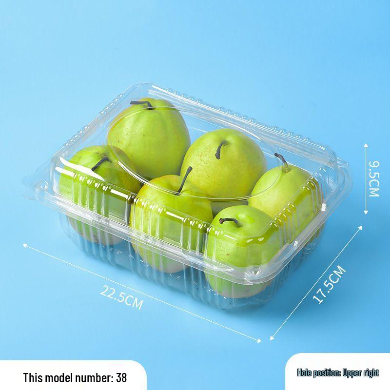 Clear Plastic Disposable Fruit Box with Lid for Strawberries