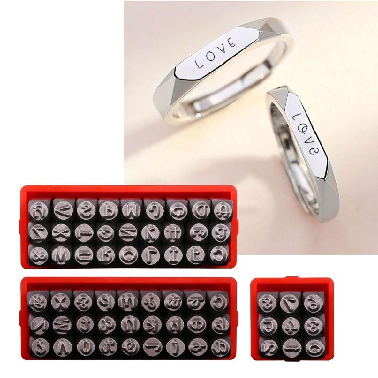 Professional Steel Letter Number Punches 3mm Leather Stamper Embossing Tool For Jewelry Making Leather Crafting Project