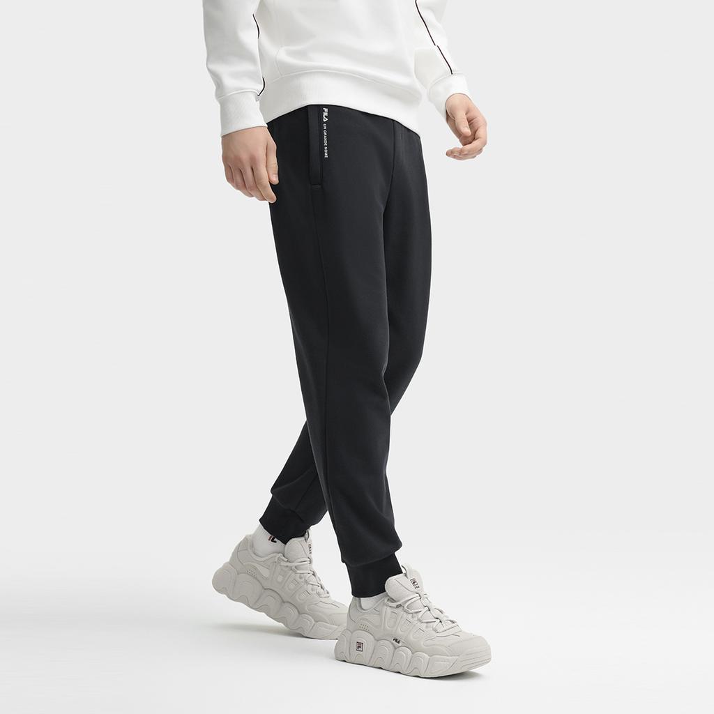 New FILA Knitted Sweatpants Men's Jet Black F11M449601FBK