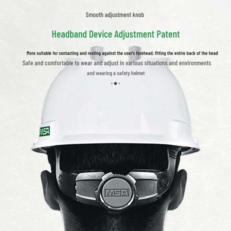 MSA V-Gard 500 ABS Deluxe Vented Safety Helmet