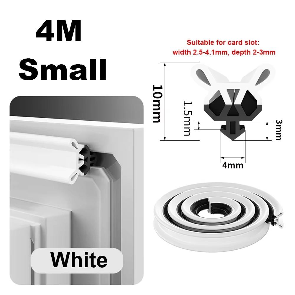 Windproof Window Sealing Strip 4M Seals Draft Stopper Door Bottom Seal Strip  Windows