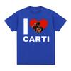 I Love Playboi Carti Rapper Graphic Tshirt Unisex Women Harajuku Y2k Short Sleeve Tshirt Male Hip Hop Oversized T Shirt Streetwear