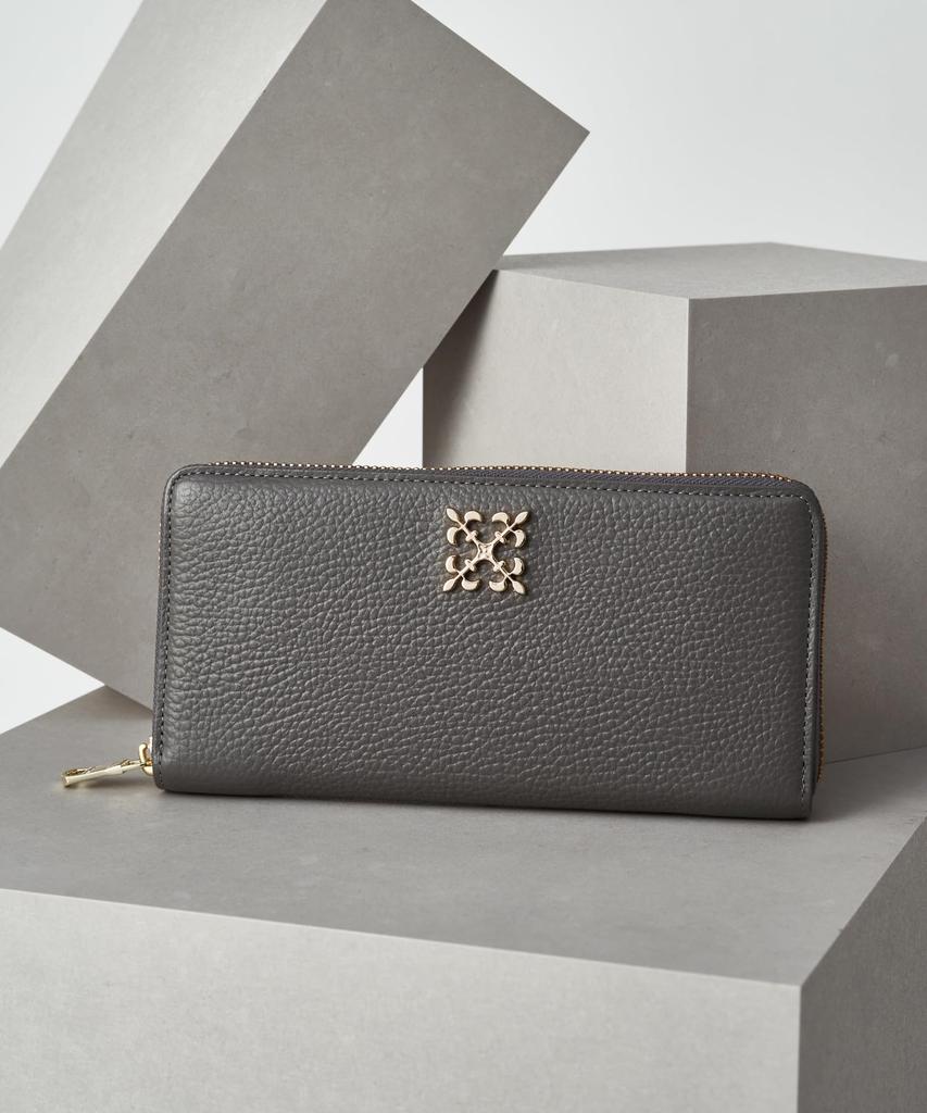 Monogram Plate Round Zip Wallet RUZ1032181A0002 Free Gray Other 1 [Rashit] (SO-372)