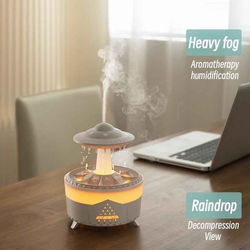 UFO Raindrop Remote Control Aroma Diffuser Electric Ultrasonic Air Humidifier Creative Water Drop Home Essential Oil Diffuser