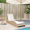 VidaXL Chaise Longue avec Coussins, Lit de Repos avec Dossier Réglable, Bain de Soleil, Meuble de Jardin Extérieur, Moderne, 368282