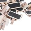 ABBY-300 Mini Blackboard Wood Message Slate Rectangle Clip Clip Panel Card Memos Label Brand Price Place Number Table