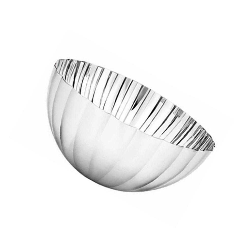 Glossy Finish 304 Stainless Steel Fruit Basket Shell Shape Salad Serving Bowl for Kitchen Counter Table Centerpiece
