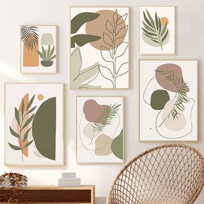 Boho Palm Leaf Abstract Plant Wall Art Canvas Painting Modern Interior Nordic Posters And Prints Wall Pictures Living Room Decor