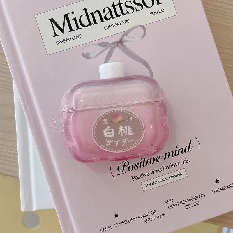Kawaii Watermelon Peach Juice Earphone Case For Airpods Pro 3 4 2 Cover Silicone Headphone Cases Cute For Airpod 4 Generation