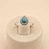 Turquoise Teardrop Ring In 925 Sterling Silver, Handmade Boho Gemstone Ring, Minimalist Turquoise Jewelry for Women