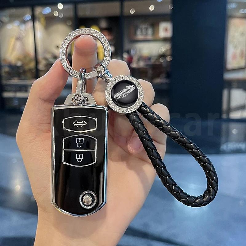 For Mazda 2 3 5 6 CX7 CX9 RX8 MX5 MPV Demio 2 3 Buttons TPU Car Key Case Remote Key Holder Cover Shell Fob Bag Protector