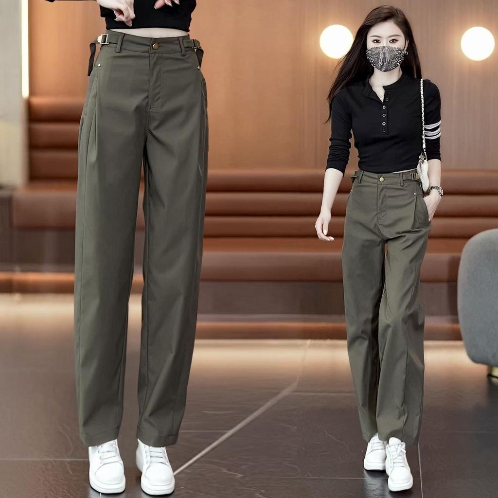 Women's Plus Velvet Thickened Workwear Pants - Winter/Spring Casual Long Pants 2025 New Style