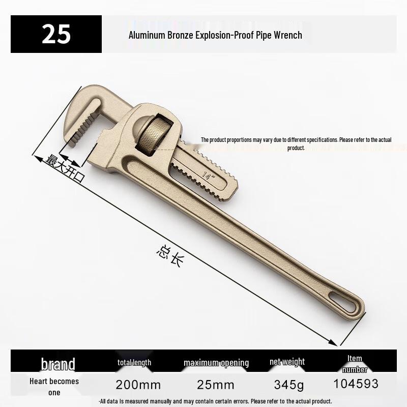 Explosion-Proof Aluminum Bronze Pipe Wrench