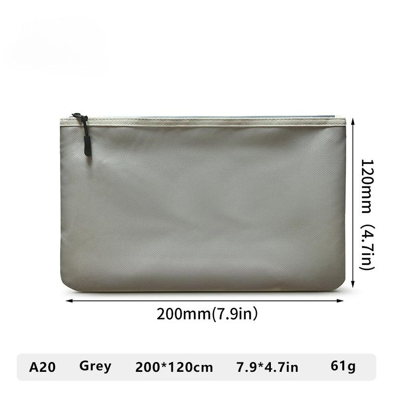 Portable Fireproof Waterproof Document Envelope File Folder Cash Pouch With Zipper Fireproof Safe Money Bag For Home Office 2200₽