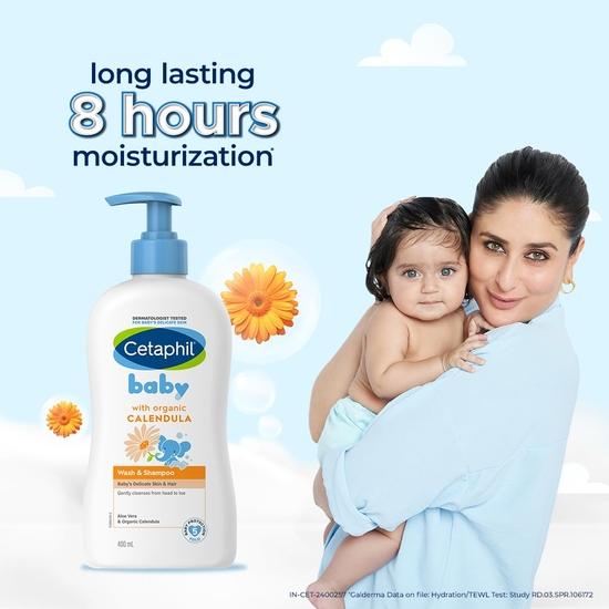 Cetaphil Baby Waschlotion & Shampoo mit Bio-Calendula (400ml)