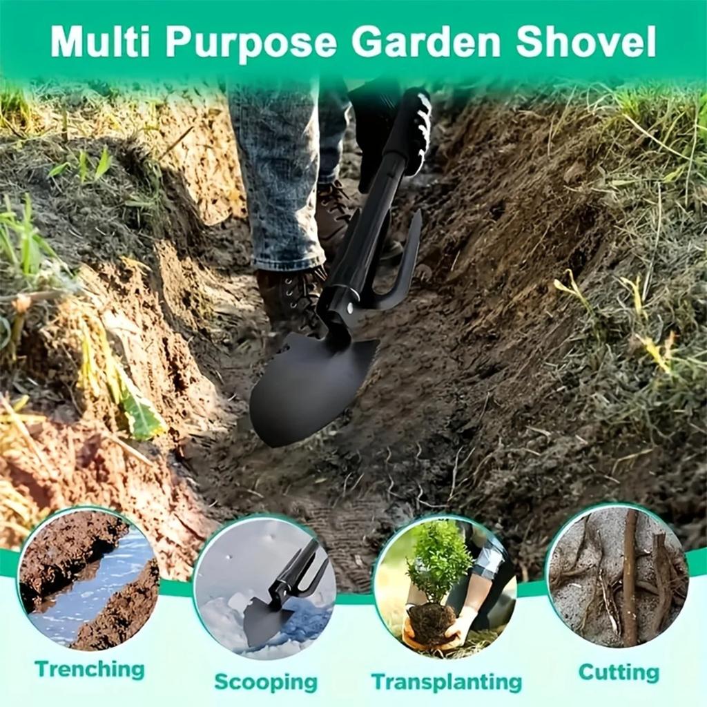 Multi-functional Folding Shovel,Mini Shovel,Outdoor Survival Metal Shovel,Portable Tools for Digging,Garden Planting,Sand.