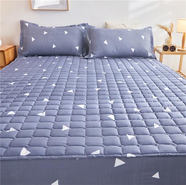 Waterproof Mattress Cover Thick Quilted Fitted Bed Sheet Fashion Printed Bedding Fitted Sheet Mattress Topper No Pillowcase