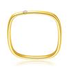 Gold Titan Quadrat Diamantring - Schlichter, trendiger Edelstahlschmuck für Paare