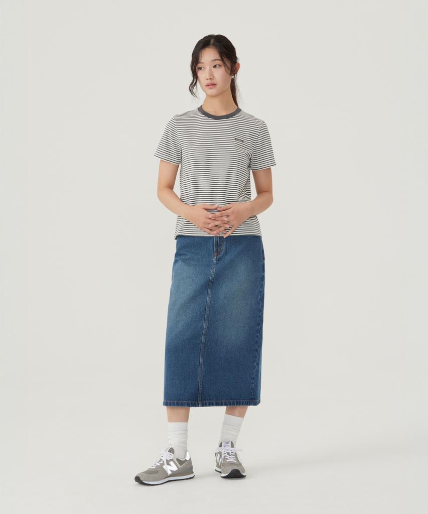 COVERNAT WOMAN Denim Long Skirt Blue