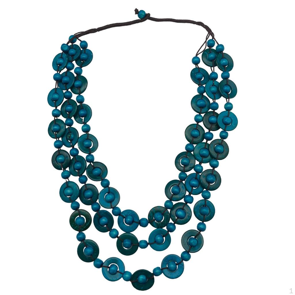 Bohemian Necklace Fashion Wooden Beaded for Women Party Birthday