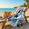 Bluey Customized Name Beach Towel Super Soft & Absorbent Suitable for Swimming Gym Camping Yoga Vacation