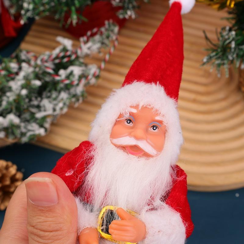 4/1x Hanging Santa Claus Christmas Decoration Classic Style Plastic Wall Mount Climbing Rope Santa Figurine Xmas Party Pendant