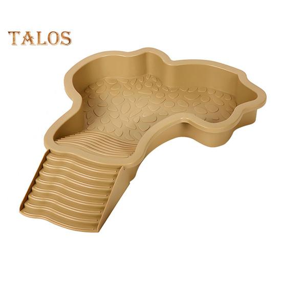 Tortoise Water Bowl with Ramp 2-in-1 Large Reptile Feeding Dish Bathing Pool Aquarium Ornament for Lizard Gecko Turtle Snake Bearded Dragon