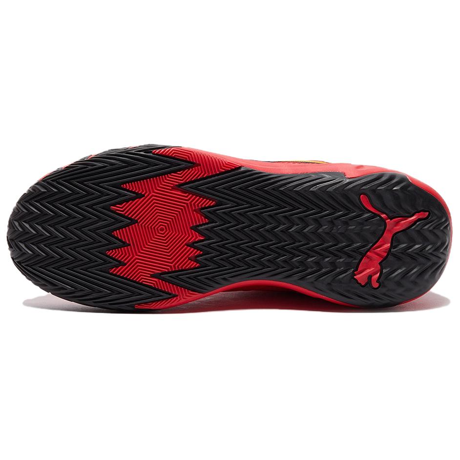 Puma Men's Scoot Zeros Retro Portland Low-Top Basketball Sneaker For All Time Red Yellow Sizzle 311070-01
