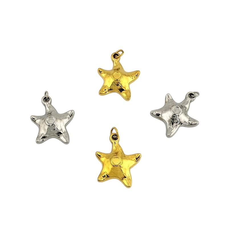Stainless Steel Starfish Pendant Charm for DIY Earrings Jewelry