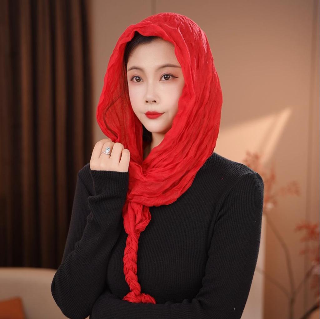 Seidenschal geflochten: Sommerlicher Sonnenschutz, Stilvoller Reiseschal, Vielseitiges & Modisches Kopftuch