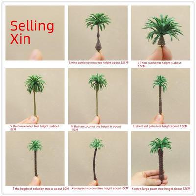 Moss Micro Landscape Succulent Ornaments: Mini Plastic Coconut Palm Tree for DIY Gardening and Landscaping