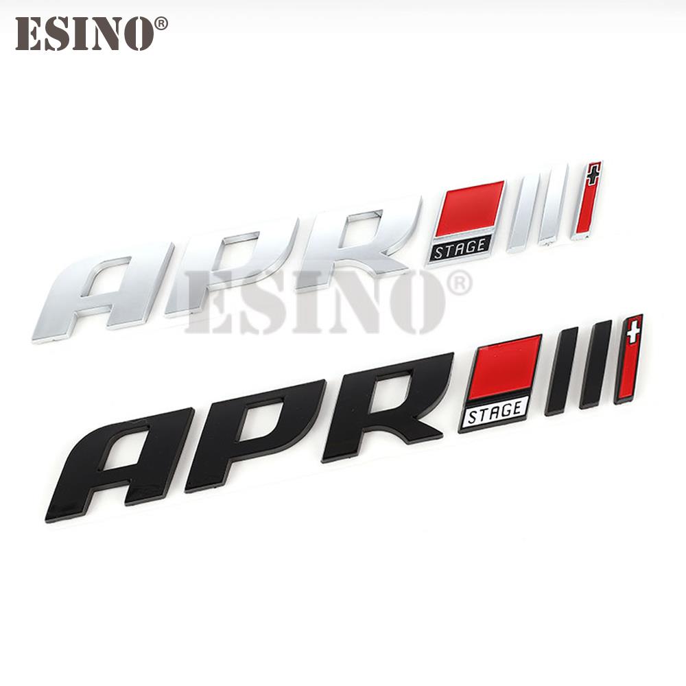 3D APR Logo Car Stickers Auto Badge Emblem Decal for APR Stage Logo For A4 A5 S4 S5 RS4 RS5 RS6 Q5 S5 Golf GTI R Scirocco R20
