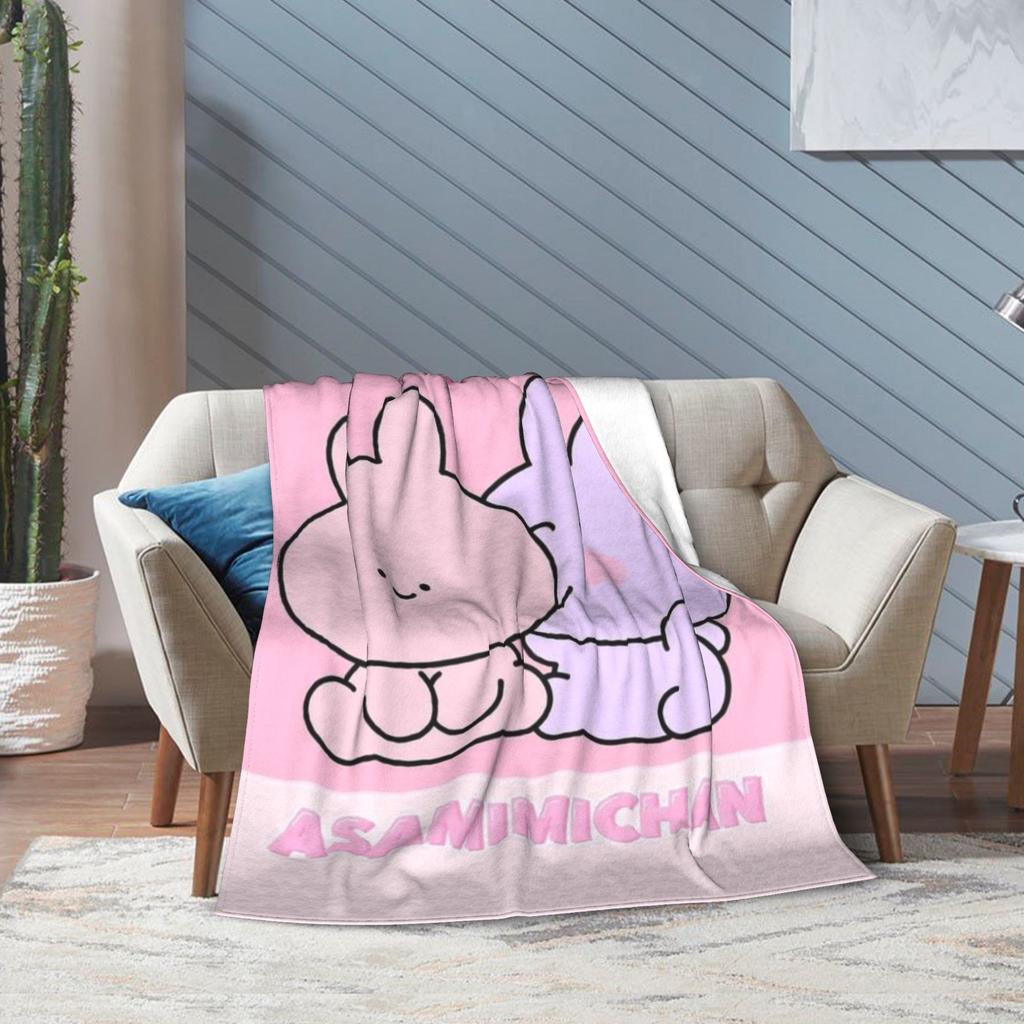 Asamimichan and Anemimi Blanket Ultra Soft Throw Blankets for Sofa 50x60 Inch Multiple Sizes Plush Thin Quilt