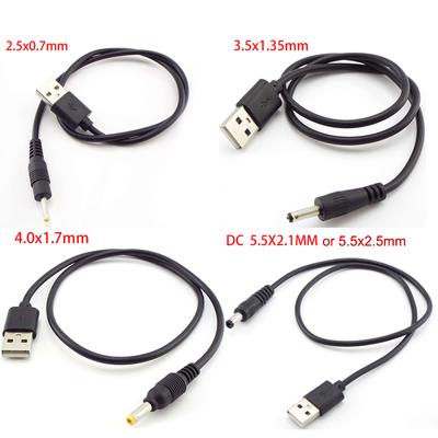 Mufă jack USB tip A tată de 1 m la DC 5,5x2,5mm 3,5mm 4,0mmx1,7 5,5x2,1mm tată Surse de alimentare tip A cabluri conector pentru cablu prelungitor