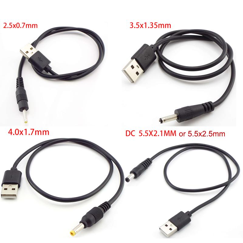 

1 м штекер USB типу A штекерний до постійного струму 5,5 x 2,5 мм 3,5 мм 4,0 мм x 1,7 5,5 x 2,1 мм чоловічий Джерело живлення типу A подовжувачі з’єднувальні шнури 5.5x2.5mm
