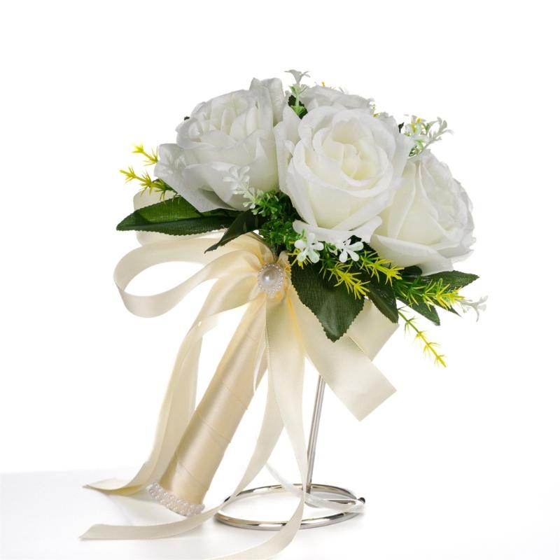 Brautstrauß Handgefertigt Hochzeitsdekoration Blumenkombination Rosenstrauß für eine elegante Jubiläumsfeier