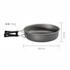 DS-308 Camping Cookware Set, Aluminum Pot Pan and Tea Kettle, Portable 4-Piece Nesting Cooking Kit for Outdoor Picnic Backpacking