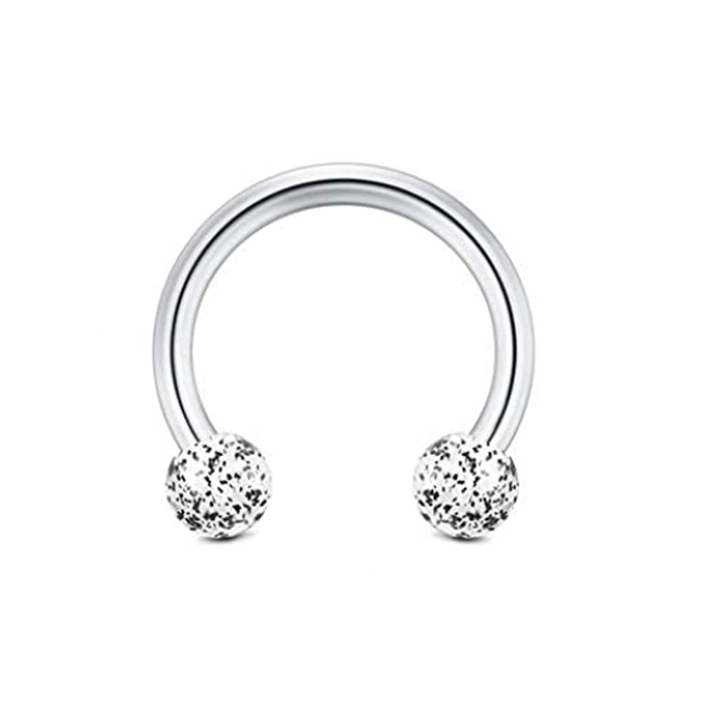 36PCS Horseshoe Barbell Surgical Steel Nose Septum Rings Hoop Daith Earring Eyebrow Tragus Vertical Lip Piercing Jewelry