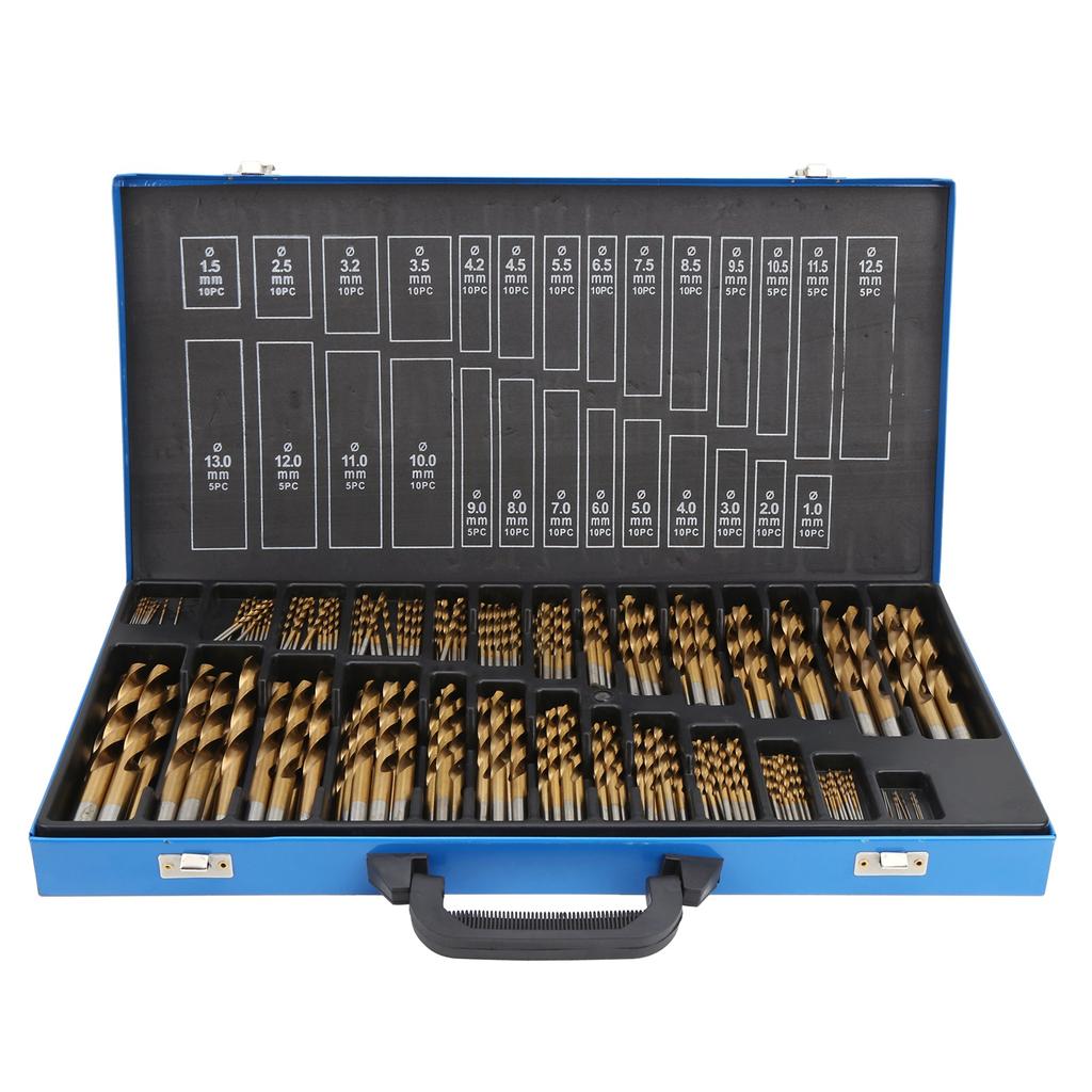 Metric Drill Bits Set with Storage Box High‑Speed Steel for Iron Alum Inium Wood Plastic Drill Bit Set Twist Drill Bit