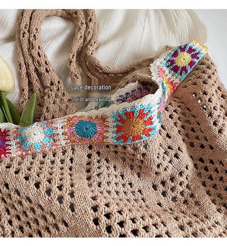 Women's Versatile Woven Straw Beach Tote Bag - Spring/Summer 2025