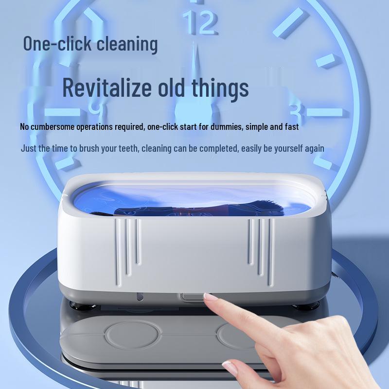 USB High-Frequency Vibration Cleaner for Glasses & Jewelry - Automatic, Multifunctional with Blue Light