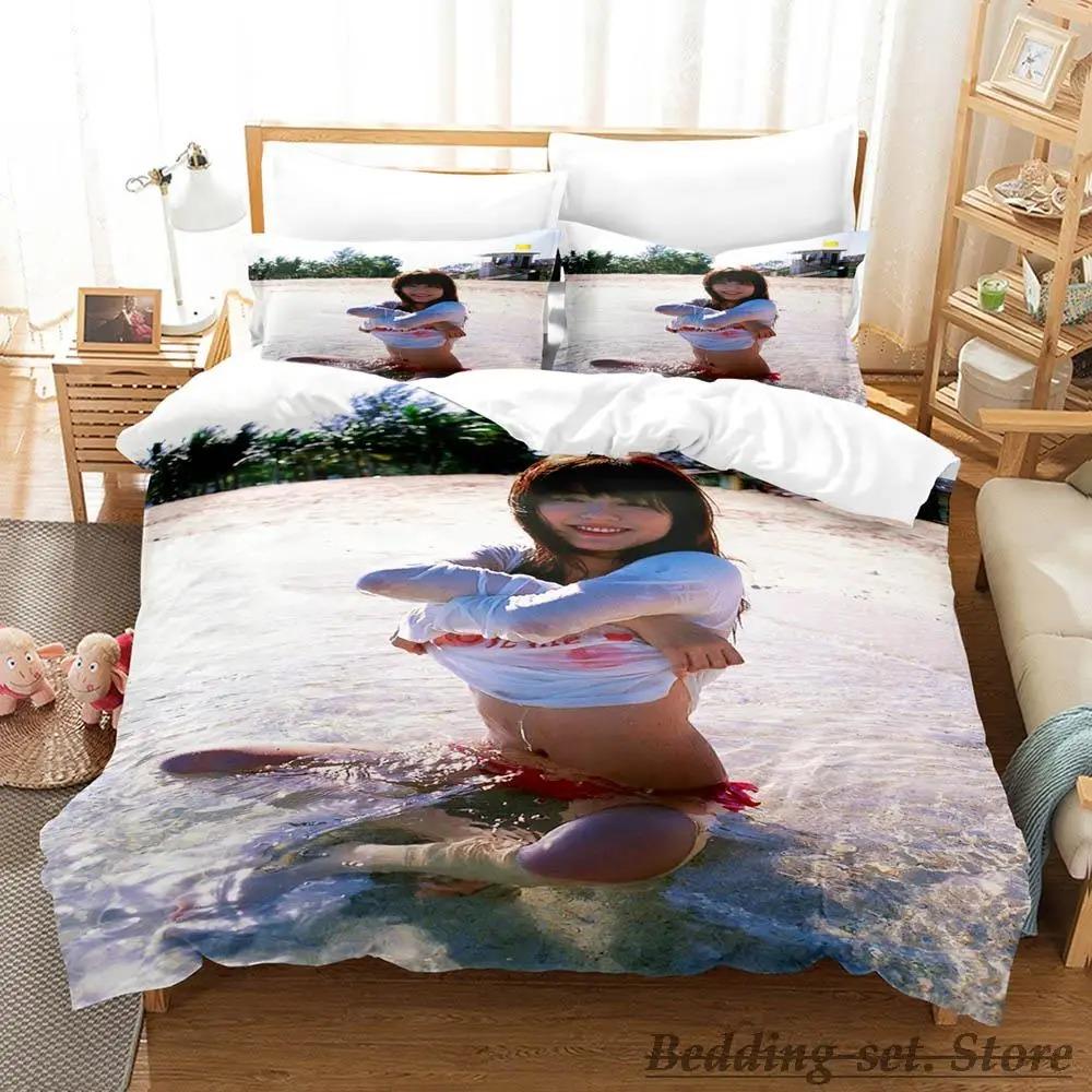 

Персональный комплект постельного белья Bikini Sexy Girl Yumi Sugimoto Single Twin Full Queen King Size Bed Set Adult Kids Bedroom Duvetcover Set 70x133cm 2pcs