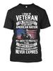 I Am A Veteran A Patriotic New Men Shirt America Flag Donald Trump Political Tee