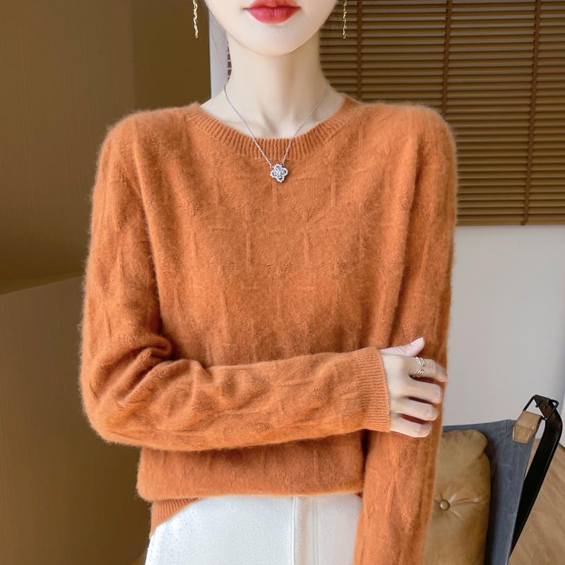 Women's Cashmere Sweater Qinghe Cashmere 30% Cashmere 70% Wool Autumn and Winter Pullover Warm and Fashionable
