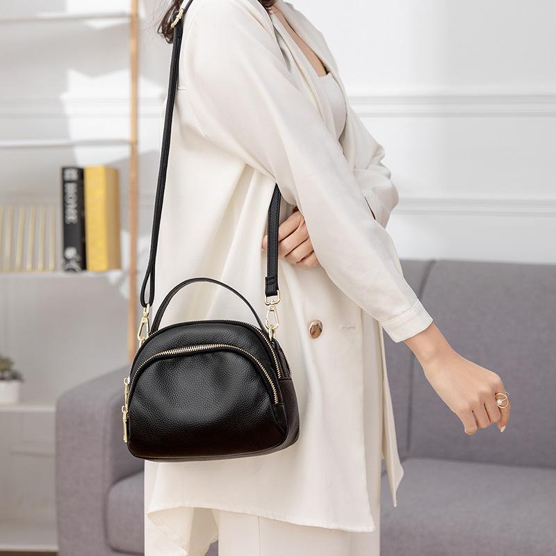Neue Frühling- und Sommer-Mehrschichtige Einfache und Modische Kleine Tasche Dreischichtige Weiche Leder Litschi-Muster Ein-Schulter Umhängetasche Damentasche
