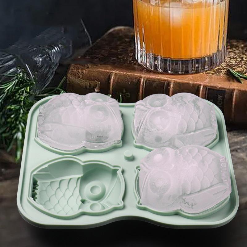 Cute Owl Ice Cube Mold, Owl Shapes Ice Cube Tray, Silicone Ice Mold Fun Shapes, Make 4 Large Owl Ice Balls