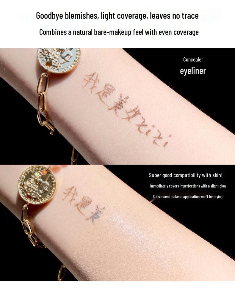 Xixi Soft Light Face Concealer Cushion Cream - Moisturizing, Lightweight, Pore-Minimizing, Natural Finish.