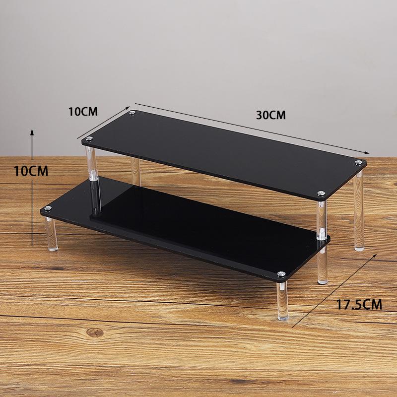 Clear Acrylic Tiered Display Stand for Figurines, Dolls & Jewelry