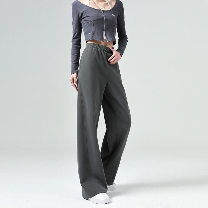 Sport Pants for Women In Spring and Autumn New Chinese Cotton Super Soft Wide-leg Pants Loose Straight Slim Casual Pants
